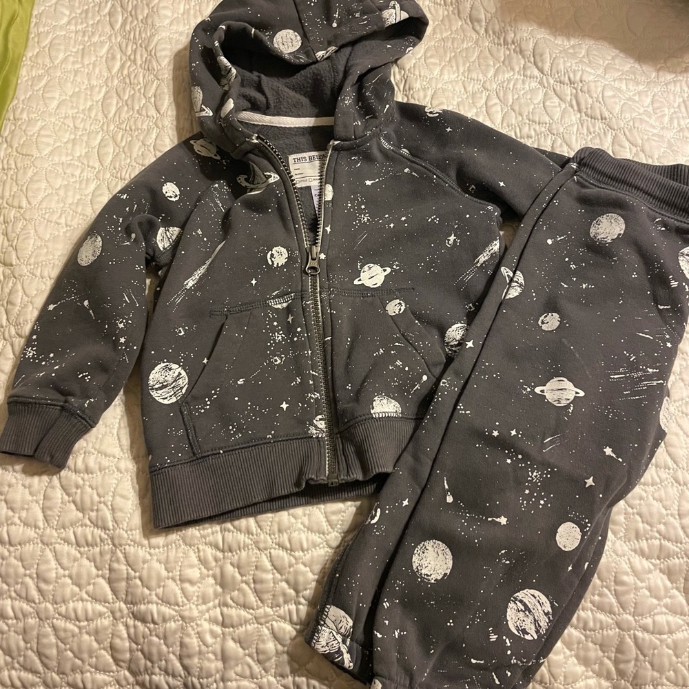 Toddler Boys Carter’s Fleece lined jacket + pant set